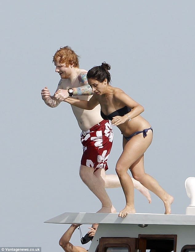 Ed Sheeran jumping