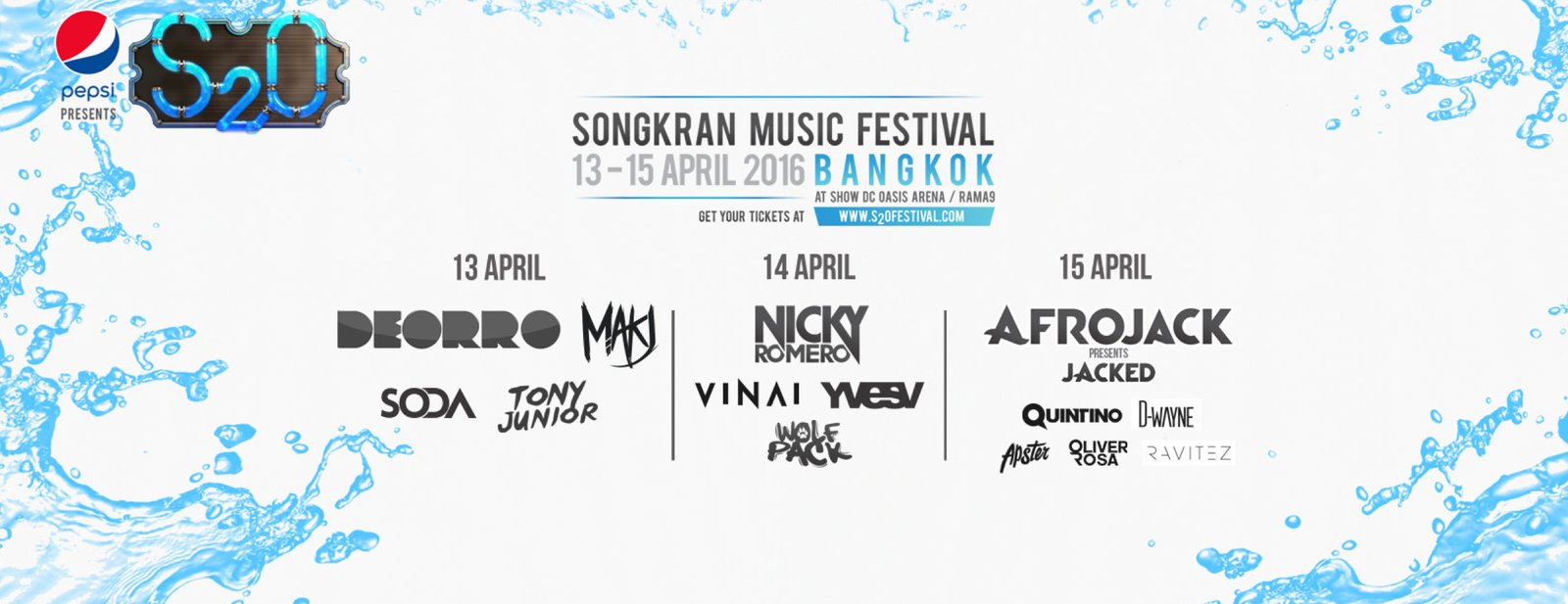S2O Songkran Music Festival - lineup