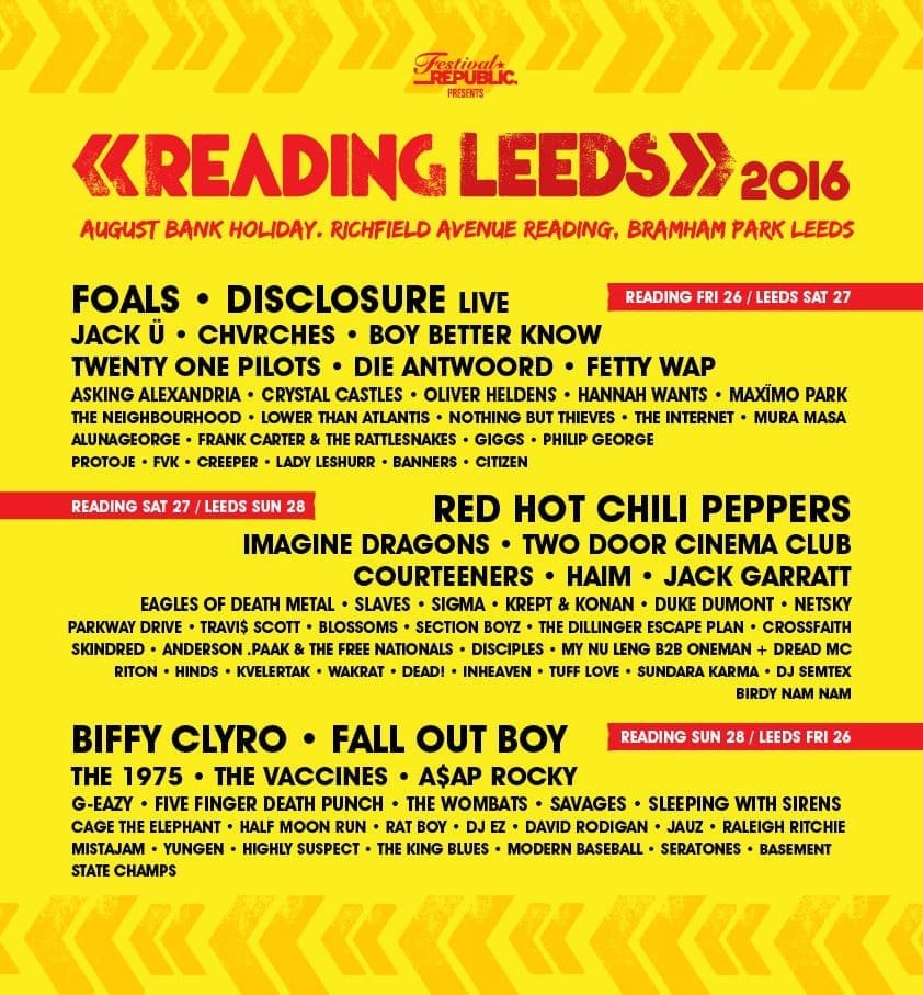 Reading & Leeds Festival 2016
