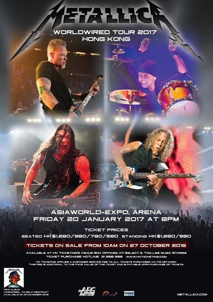 metallica asia tour