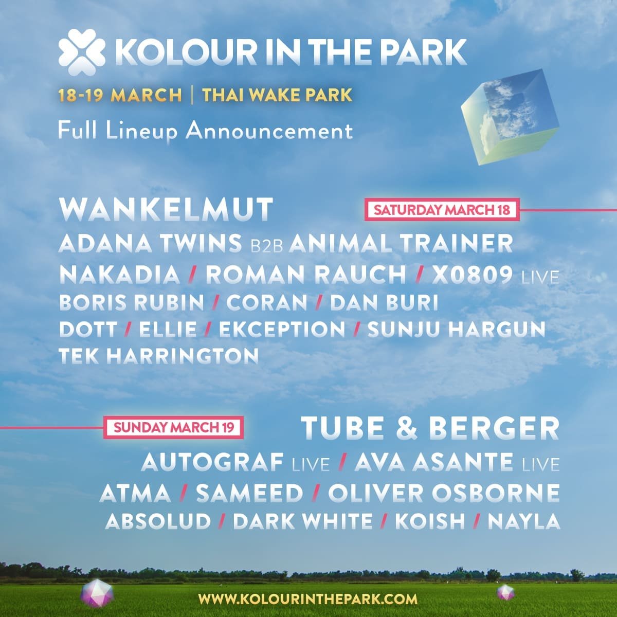 Full Lineup Kolour in the park 2017