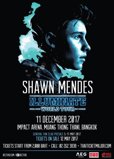 Shawn Mendes to Illuminate Singapore and Bangkok this December