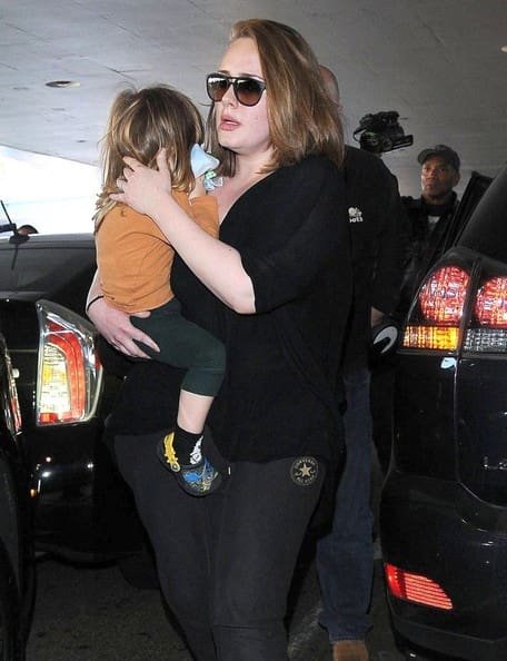 Adele and son Angelo in 2015 ©Zimbio