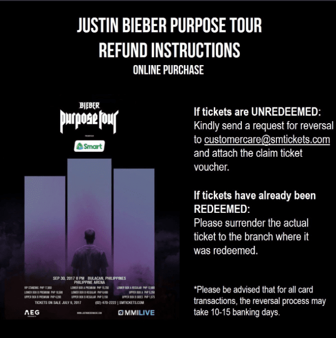 Justin bieber concert malaysia ticket price