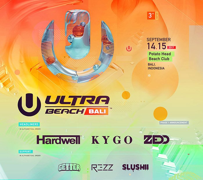 Ultra Beach Bali 2017 ft Hardwell, Zedd, Kygo and more