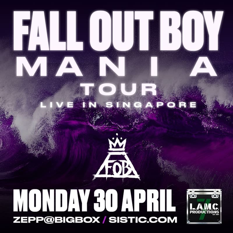 Fall Out Boy to return to Singapore with Mania Tour