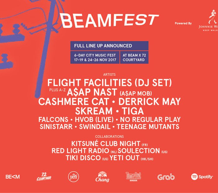 Beamfest 2017 ft Cashmere Cat, Flight Facilities, Skream, Tiga and more