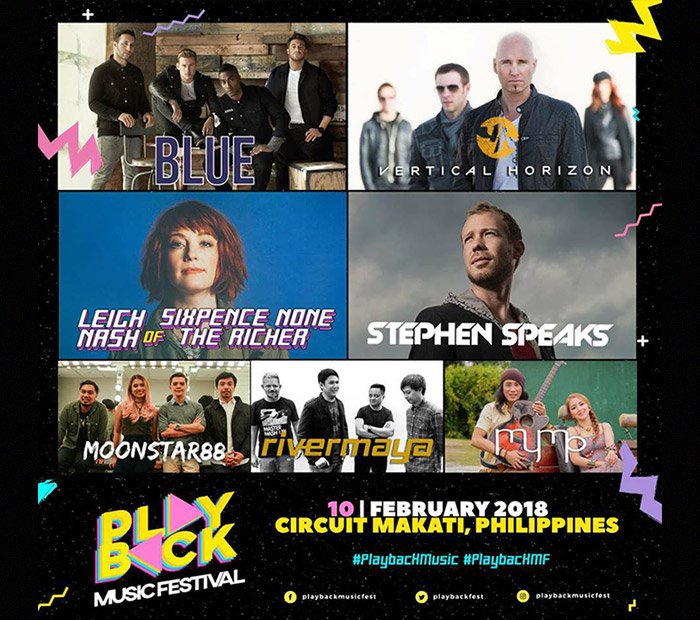 Playback Music Festival 2018 ft Blue, Vertical Horizon, Leigh Nash and more