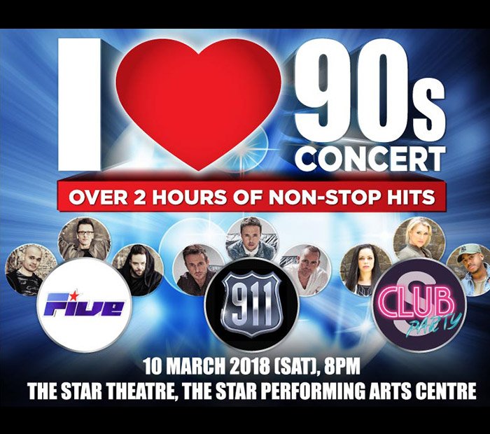 I Love 90’s Concert ft S Club Party, Five and 911