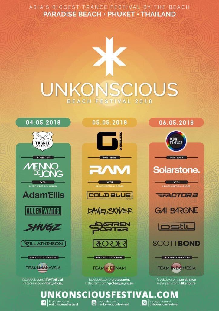 New fest UnKonscious will see Menno de Jong, RAM and more trance it out in Phuket