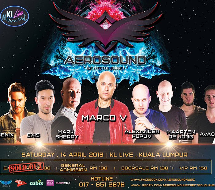 Aerosound: Unexpected Journey ft Marco V, Mark Sherry, Alexander Popov and more
