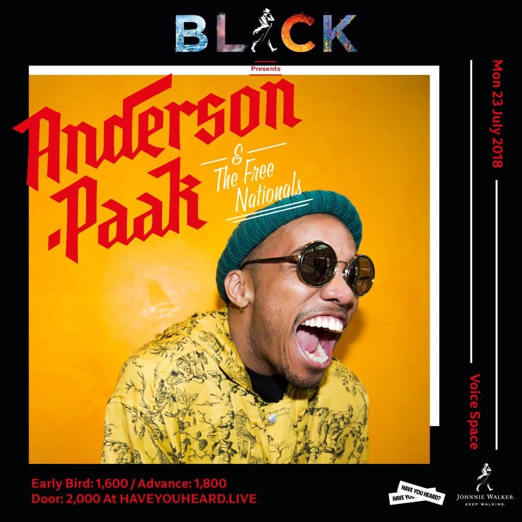 Anderson .Paak & The Free Nationals are performing in Bangkok in July