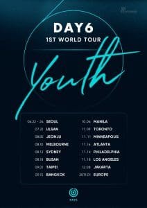 Day6 is taking their first world tour 'Youth' to Southeast Asia