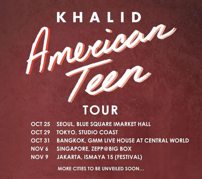 Khalid American Teen Tour Live in Bangkok