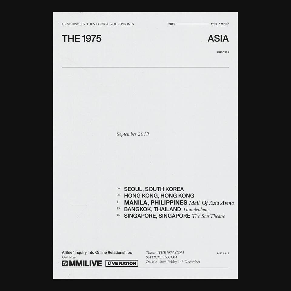 The 1975 confirm Thailand, Singapore, Manila and more for their world tour