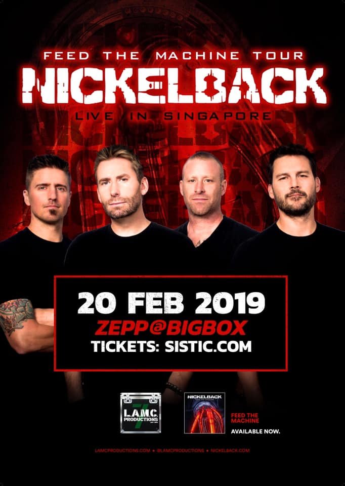 Nickelback Feed The Machine Tour in Singapore