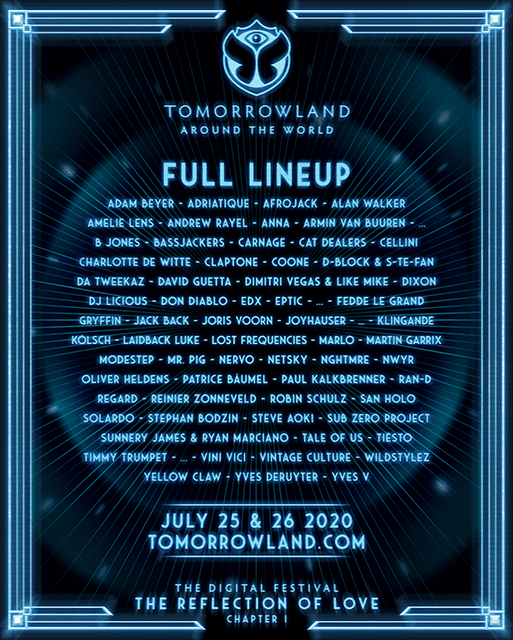 Tomorrowland 2020 - Full Lineup 