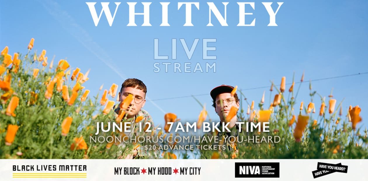 Indie duo Whitney to host livestream performance in support of Black Lives Matter