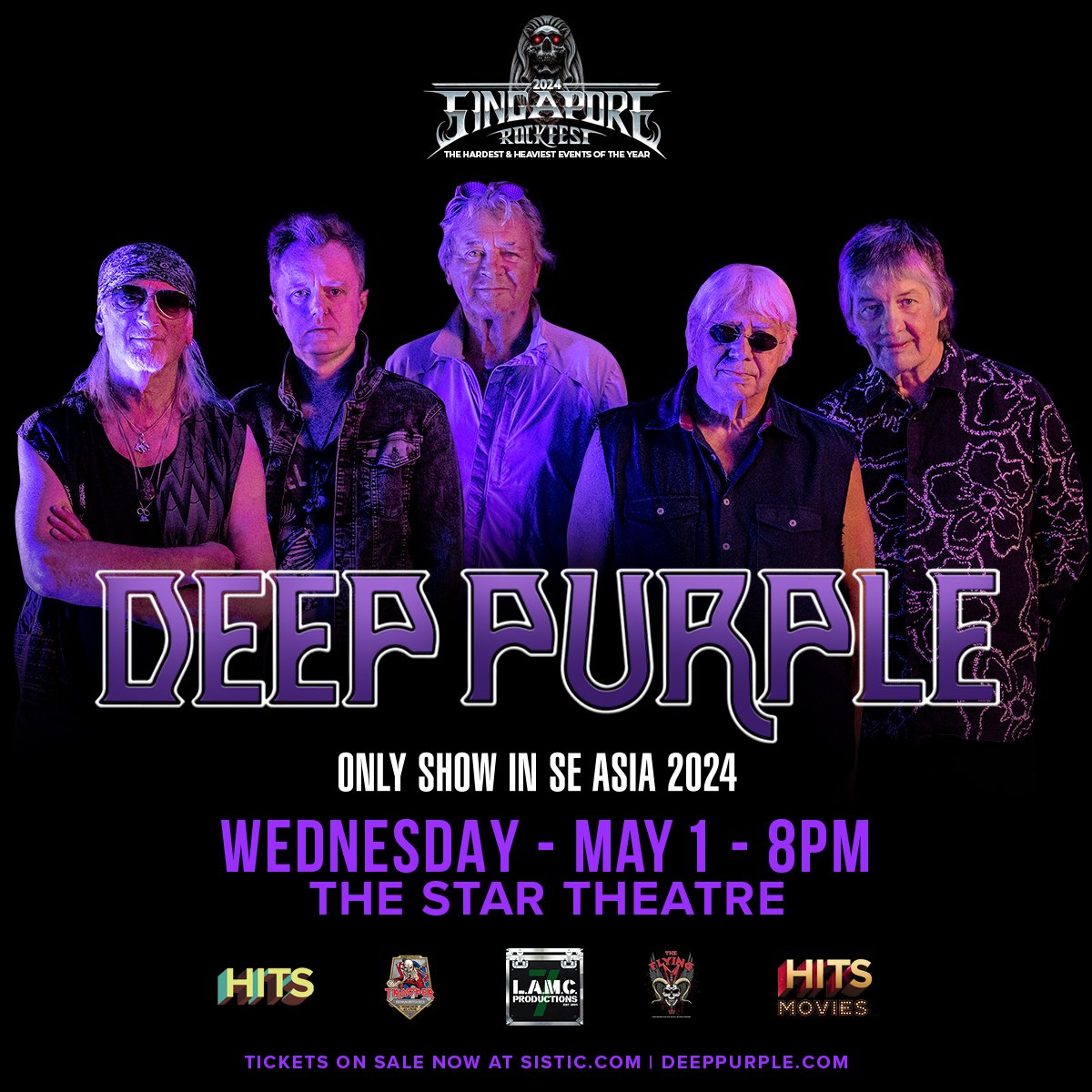 Deep Purple to Headline Singapore Rockfest 2024!